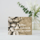 Wees een koffiedrink individu - esp... briefkaart (Staand voorkant)