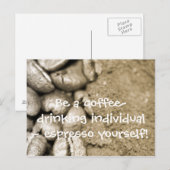 Wees een koffiedrink individu - esp... briefkaart (Voorkant / Achterkant)