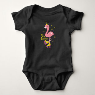 Wees Een Koningin Roze Flamingo Schaats Roller Vro Romper