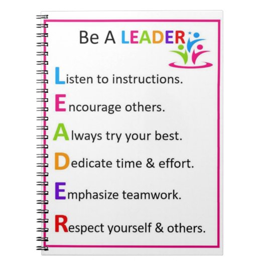 Wees een LEADER Spiral Notitieboek (Voorkant)