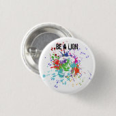 Wees een leeuw ronde button 3,2 cm (Voorkant /achterkant)