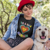 Wees een leuke menselijke BOHO Heart Graphic T-shirt