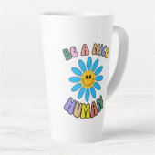 Wees een leuke menselijke retro groovy latte mok (Rechterhoek)
