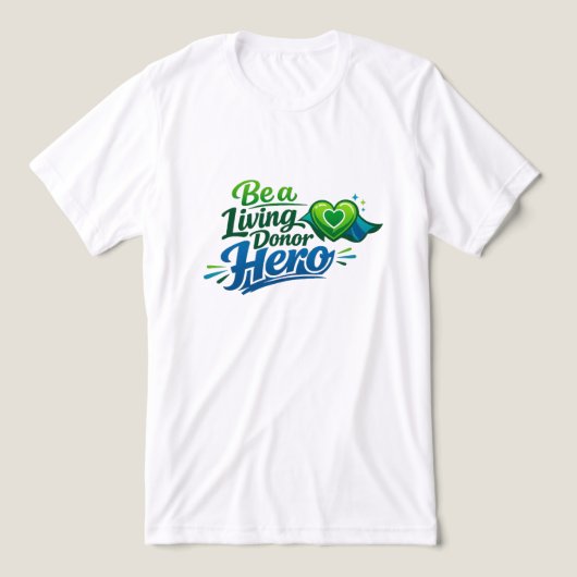 Wees een Levende Donor Held Tri-Blend Shirt (Design voorkant)