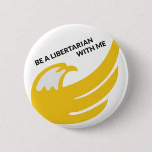 Wees een libertariër met mij speld ronde button 5,7 cm