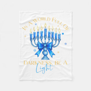 Wees een licht Gelukkig Hanukka Menora Joods Cadea Fleece Deken