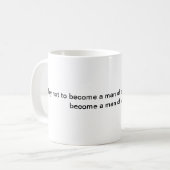 Wees een Man van Succes Quote Koffiemok (Voorkant links)