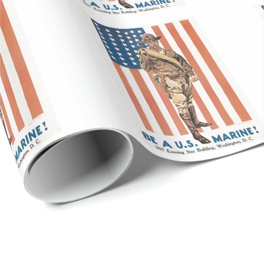 Wees een marinier cadeaupapier (Rol Hoek)