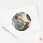 "Wees een marinier" werven Poster Afbeelding Ronde Sticker (Envelop)