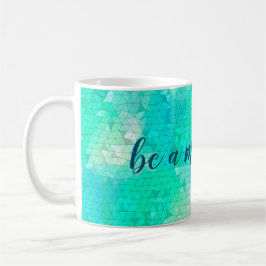 Wees een Mermaid Aqua Blue Mosaic Patroon Koffiemok