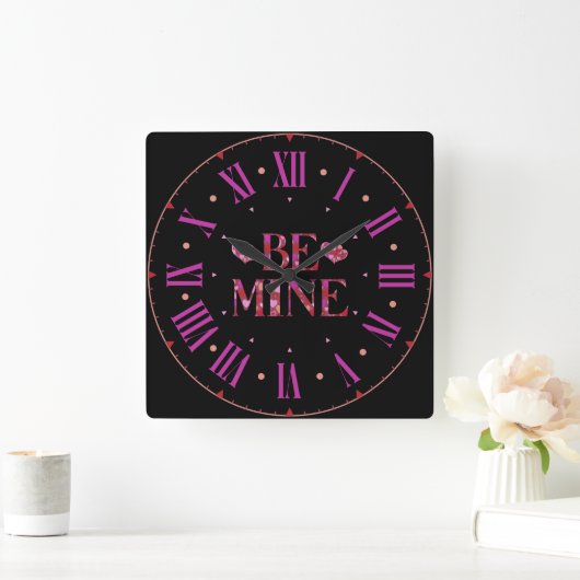 Wees een mijne, hartritmepatroonvierkant wandklok (Huis)