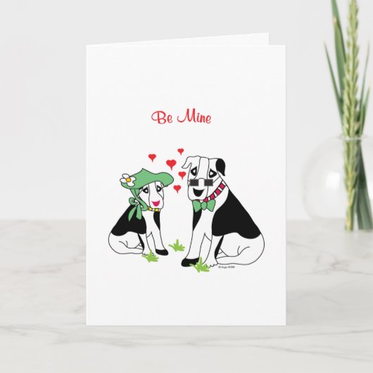 Wees een mijne - Kute Dogs Love Feestdagen Kaart (Voorkant)