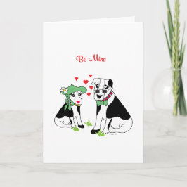 Wees een mijne - Kute Dogs Love Feestdagen Kaart