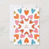 Wees een mijne Retro hartklaslokaal Valentijn Kaart (Voorkant)