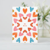 Wees een mijne Retro hartklaslokaal Valentijn Kaart (Staand voorkant)