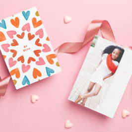 Wees een mijne Retro hartklaslokaal Valentijn Kaart