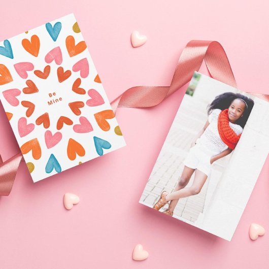 Wees een mijne Retro hartklaslokaal Valentijn Kaart