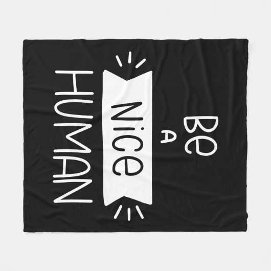 Wees een mooi mens fleece deken (Voorkant (Horizontaal))