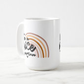 Wees een mooi mens koffiemok (Voorkant links)