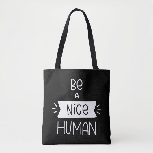 Wees een mooi mens tote bag (Voorkant)