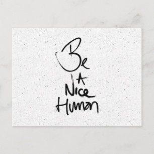 "Wees een mooi mens"-typografische vormgeving Briefkaart