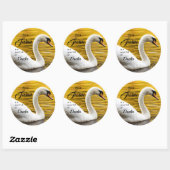 Wees een mooie Inspirerend prijsopgave voor Zwan Ronde Sticker (Vel)