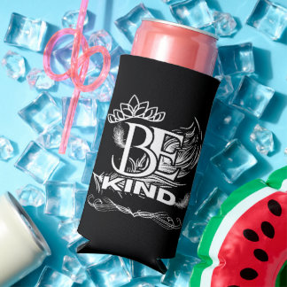 Wees een Motivatie typografie | Doezels en bloemen Seltzer Blikjeskoeler