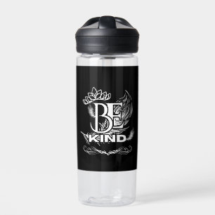 Wees een Motivatie typografie Doezels en bloemen Waterfles