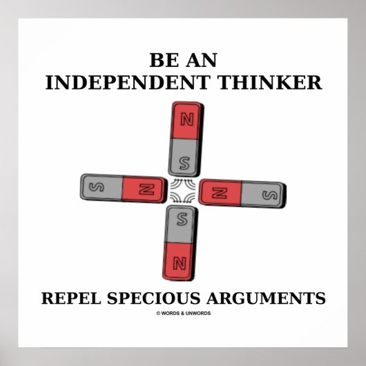 Wees een onafhankelijke denker te weerstaan valse  poster (Voorkant)