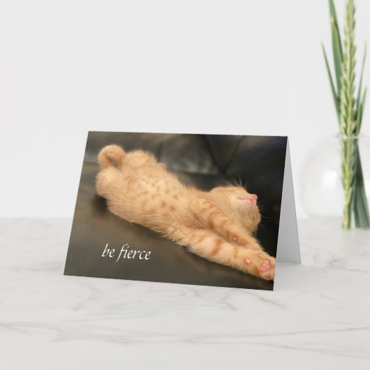 Wees een Oranje kaart Ginger Tiger Kitten Cute (Voorkant)