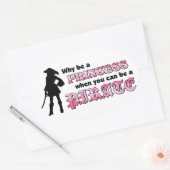 Wees een piraat ovale sticker (Envelop)