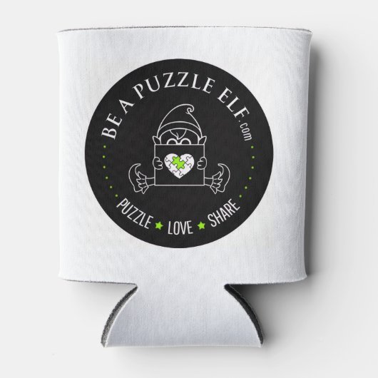 Wees een Puzzel Elf - Blikkoeler Blikjeskoeler (Voorkant)