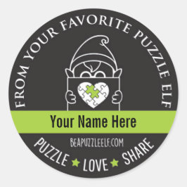 Wees een Puzzel Elf – Persoonlijke Sticker