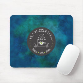 Wees een Puzzel Elf — Waterfles / Bekerstelter Muismat