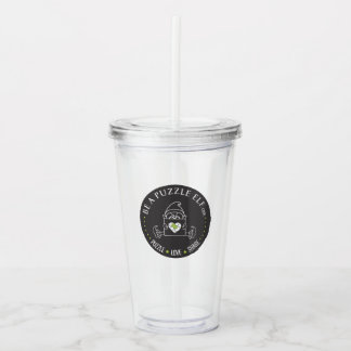 Wees een Puzzel Elf — Waterfles / Thermoskan Acryl Drinkbeker
