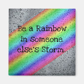 Wees een Rainbow Inspirerend Quote Magnet (Voorkant)