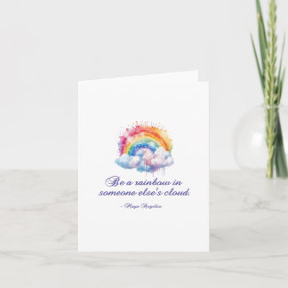 Wees een regenboog 2 notitiekaartje