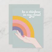 Wees een regenboog in mijn wolk feestdagenkaart (Voorkant / Achterkant)