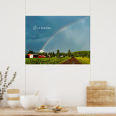 Wees een regenboog inspirerende foto poster (Keuken)