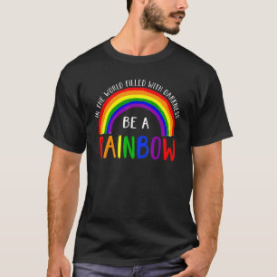 Wees een regenboog lgbt pride gay lesbisch biseksu t-shirt