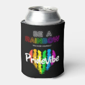 Wees een regenboog Ontdek jezelf door PrideVibe Blikjeskoeler (Blikje Voorkant)