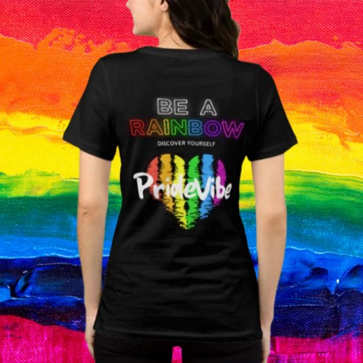 Wees een regenboog Ontdek jezelf PrideVibe Logo Tri-Blend Shirt