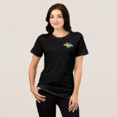 Wees een regenboog Ontdek jezelf PrideVibe Logo Tri-Blend Shirt (Voorkant volledig)