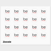 Wees een rockster ronde sticker (Vel)