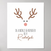 Wees een Rudolph zonder lijst Poster (Voorkant)