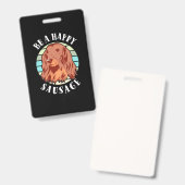 Wees een schattige worstelhond badge (Voor- en achterkant)