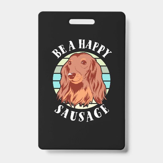 Wees een schattige worstelhond badge (Voorzijde)