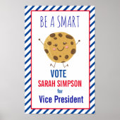 Wees een slimme cookie: stem" Verkiezingen Poster (Voorkant)