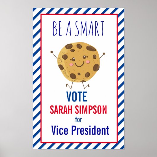 Wees een slimme cookie: stem" Verkiezingen Poster (Voorkant)