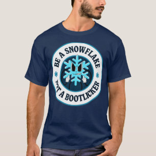Wees een sneeuwvlok, geen boekhouder links t-shirt